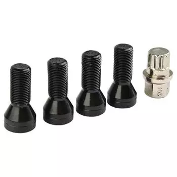 4 шт. M14x1.25 M12x1.5 болты для фиксации колес черные стальные гайки болтов 36136776076 для BMW MINI R50 2/4/5/6/7 серии X1 X3 X 5