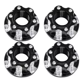 4 шт. M4 резьбовые шестигранные гайки алюминиевый сплав подходят для HSP Sakura D3 D4 110 RC CarBlack чёрный