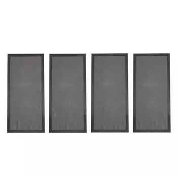 4 шт. Магнитные накладки на вентиляционные решетки для пола 5,5x12 дюймов Магнитная ПВХ-сетка для вентиляционных отверстий для стен и потолка чёрный