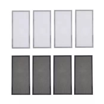 4 шт. Магнитные накладки на вентиляционные решетки для пола 5,5x12 дюймов Магнитная ПВХ-сетка для вентиляционных отверстий для стен и потолка Flo Black