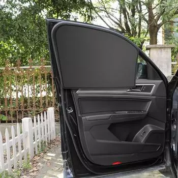 4 шт. Магнитный солнцезащитный козырек на боковое окно автомобиля, передняя/задняя шторка на окно автомобиля, УФ-блокирующий летний солнцезащитный козырек, утолщенный защитный чехол