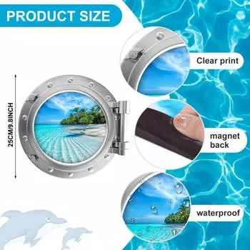 4 шт. магниты на круизную дверь, пляжная круизная дверь, магнитные украшения, морской пейзаж, декор для карнавала, холодильник, дверь автомобиля