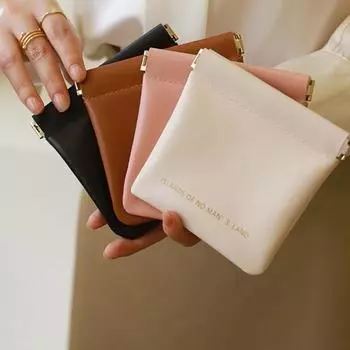 4 шт., маленькие косметички, однотонные, износостойкие, легко чистящиеся, чехол для помады, мини-карман, монеты, наушники, кабели, органайзер, чехол A