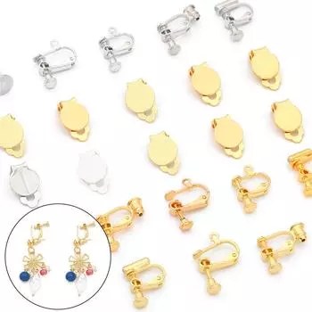 4 шт. медная винтовая зажимная застежка для изготовления ювелирных изделий своими руками 10x17mm золотой