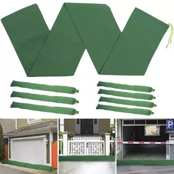 4 шт. мешков с песком для защиты от наводнений, длинные холщовые мешки с песком, утолщенные многоразовые мешки с песком, барьеры от наводнений для гаражных ворот дома, барьер для воды