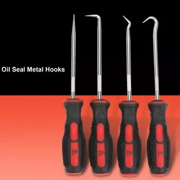 4 шт. Металлические крючки для сальников, резиновые крюки для снятия уплотнительных колец, автомобильная отвертка, инструмент для хобби 4Pcs