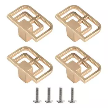 4 шт. Металлические мебельные ручки Кухонная ручка для дверцы шкафа Ручки для шкафа Простая квадратная ручка для ящика Мебельная фурнитура A