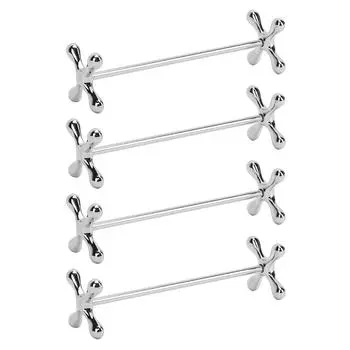 4 шт. металлические палочки для еды, устойчивые, предотвращают скольжение, многофункциональные палочки для еды из нержавеющей стали, подставка для палочек