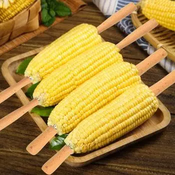 4 шт. металлические вилки для картофеля с 3 зубцами и ручкой из бука, многоразовые кухонные кукурузные шпажки, кухонная утварь Short