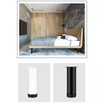 4 шт. металлических регулируемых ножек для мебели, ножки для шкафа, прочная опорная ножка для центральной рамы кровати, стола, дивана A