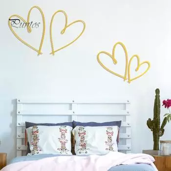 4 шт. Металлическое украшение в виде сердца, настенный декор, знак в виде сердца, устойчивый к ржавчине, простой в установке настенный знак в виде сердца для спальни, гостиной чёрный