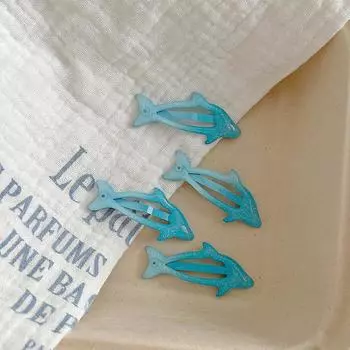 4 шт. Милая мультяшная заколка для волос в виде дельфина для женщин и девочек, универсальная заколка для челки, боковая заколка, аксессуары для волос, подарки