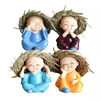 Сувенирные статуэтки Монах , в наборе 4 шт