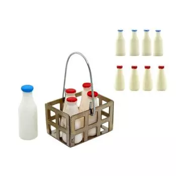 4 шт. Милые мини смолы бутылки для молока модель игрушки кукольный домик миниатюрные аксессуары синий