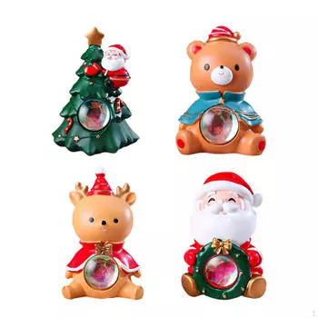 4 шт. милые миниатюрные фигурки, рождественские украшения для мальчиков, девочек, детей