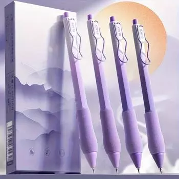 4 шт. милых гелевых ручек с героями мультфильмов толщиной 0,5 мм, эргономичный дизайн, удобная ручка, подходит для школьных и офисных шариковых ручек