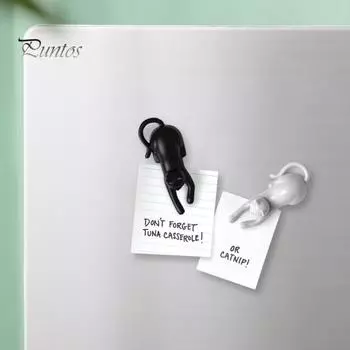 4 шт., милый кот, магнит на холодильник, котенок, фигурка, магнитная модель ремесла, орнамент, креативный смоляный держатель для сообщений в виде животных на холодильник, магнит, украшение на стену разноцветный