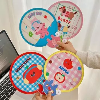 4 шт. милый складной веер пластиковый прохладный веер портативный ручной вентилятор лето 4Pcs