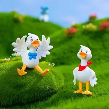4 шт. Мини-фигурки маленьких уток из смолы, микроландшафтный декор, украшения для приборной панели автомобиля, домашнего рабочего стола
