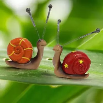 4 шт. мини-фигурки улиток, милые мультяшные садовые художественные куклы, однотонная модель, декоративная фигурка животного, красочная модель улитки из ракушки, поделки из смолы, сад