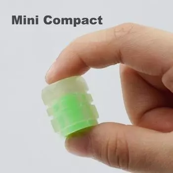 4 шт., мини-крышка клапана для автомобильных шин, универсальные прочные аксессуары, защита клапана, самосветящийся мотоцикл зелёный