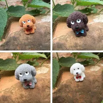 4 шт. мини милые фигурки собак миниатюрное ремесло сказочный сад DIY детская спальня гостиная автомобиль украшение украшение дома 4pcs