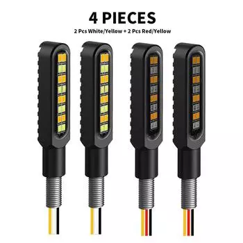 4 шт. Мини Мотоциклетные Указатели Поворота Индикаторные Огни Универсальные 16LED 12В Водонепроницаемые