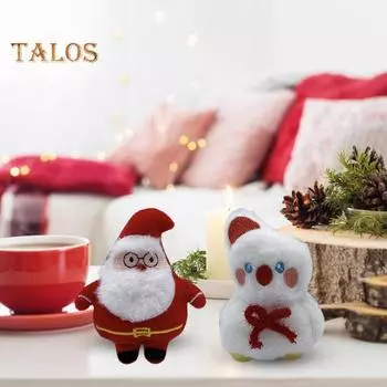 4 шт. Мини рождественские куклы украшения мультфильм плюшевые куклы/брошь булавка/подвеска набор рождественский Санта снеговик пряничный человечек фигурки для одежды рюкзаки декор A Sets