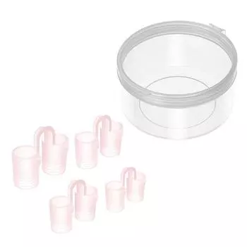 4 шт. Мини силиконовые носовые пробки устройство против храпа набор носовых пробок против храпа вентиляция носа носовой зажим сон против храпа синий