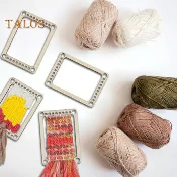 4 шт. Мини-ткацкий станок, ручная ткацкая доска для взрослых и детей, ткацкий станок с деревянной рамой для вязания, гобеленовая подставка для вязания 4pcs