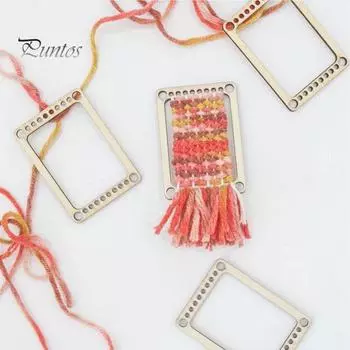 4 шт. Мини-ткацкий станок, ручная ткацкая доска для взрослых и детей, ткацкий станок с деревянной рамой для вязания, гобеленовая подставка для вязания 4pcs