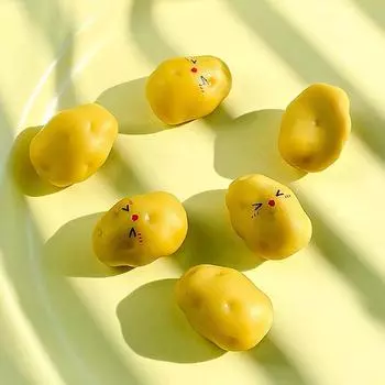 4 шт. Мини-украшение в виде маленького картофеля, мультяшная фигурка картофеля, микропейзаж, украшение для интерьера автомобиля, домашнего рабочего стола