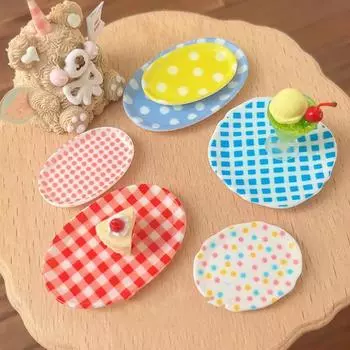 4 шт. миниатюрная кукольная тарелка для блюд масштаб 1/6/1/12 кукольные аксессуары тарелка для еды модель девочка игрушка 3