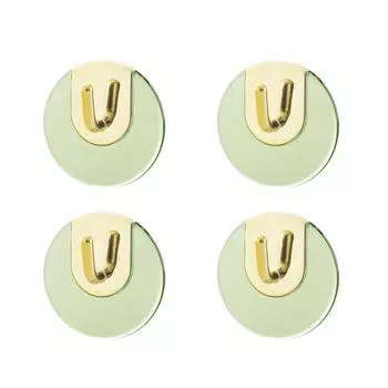 4 шт. Многоцелевой крючок, самоклеящаяся настенная вешалка для одежды, сумок, крючки для ключей, стойка без проколов, прочный подшипник для домашнего хранения темно-коричневого