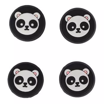 4 шт. многоцелевые сменные силиконовые накладки на большой палец для контроллера PS5, черные чёрный