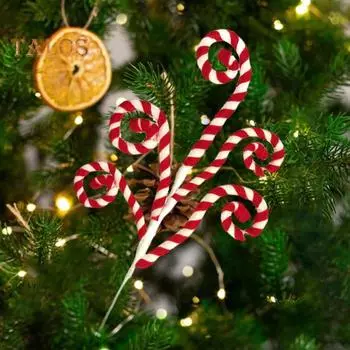 4 шт. многофункциональные фигурные рождественские палочки для конфет, украшения для рождественской елки, праздничные палочки для конфет для венков, банкетов, поделок A