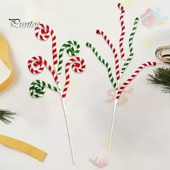 4 шт. многофункциональные фигурные рождественские палочки для конфет, украшения для рождественской елки, праздничные палочки для конфет для венков, банкетов, поделок A