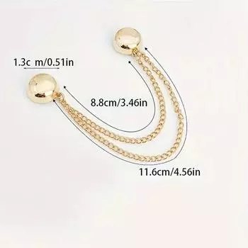 4 шт. многофункциональный магнитный зажим для одежды с цепочкой, металлические кнопки, зажим для одежды, шарфа, брюк, манжет, фиксация, магнит, булавка, декор