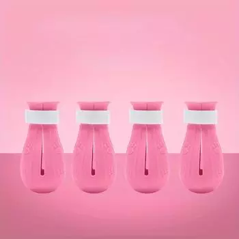 4 шт., многофункциональный силиконовый чехол для ног для кошек, анти-кошачий инструмент для чистки травм, чехол для ванны для кошек, чехол для обуви для собак, чехол для кошачьих когтей 4pcs светло-розовый