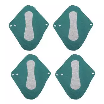 4 шт. многоразовые ежедневные прокладки из высокоабсорбирующего хлопка, моющиеся гигиенические салфетки для ношения на ночь