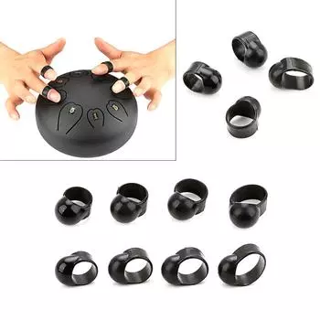 4 шт. многоразовые силиконовые чехлы для пальцев, ударяющие по язычку, стальные чехлы для пальцев барабана для ударных инструментов