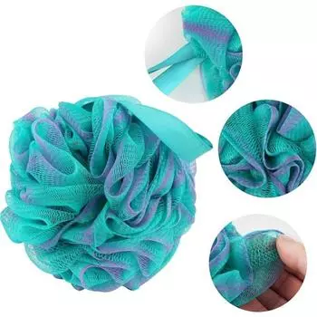 4 шт. мочалка для душа мочалки для ванны сетчатые шарики 4 цвета для тела скраб для отшелушивания мытья спины скраберы для ванной комнаты для мужчин и женщин синий/зелёный