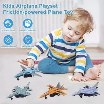 4 шт. модель самолета, прочный сплав, строительный самолет, игрушка, военные тематические истребители для детей B
