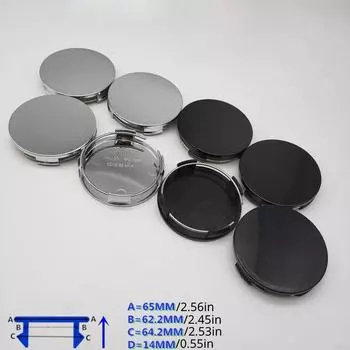 4 шт. модифицированная центральная крышка ступицы автомобиля, наружный диаметр 65 мм, крышка плоской шины, центральная крышка колеса, черная гальваническая автомобильная модифицированная шина с логотипом, крышка колеса