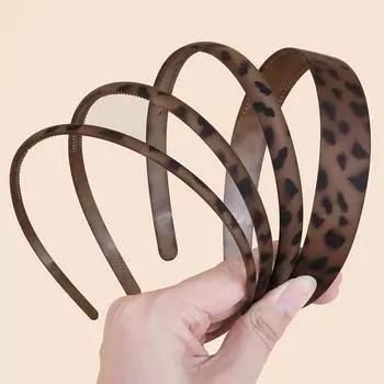 4 шт. Модные леопардовые повязки на голову с зубчиками, повязки для волос, повязки на голову для девочек, пластиковые ободки для волос для женщин и девушек, аксессуары для волос, головные уборы