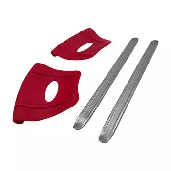 4 шт. Монтажный рычаг для шин с 2 протекторами обода, рычаг для замены шин, велосипед, автомобиль, прочный красный