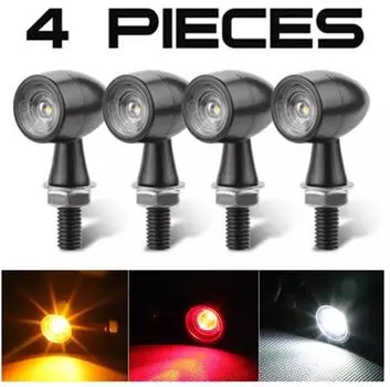 4 шт. Мотоцикл Кроссовый мотоцикл Скутер Светодиодный указатель поворота Стоп-сигнал ДХО Мигающая лампа