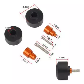 4 шт. мотоциклетная передняя и задняя вилка колеса рама слайдер защита от удара для KTM Duke RC 125 200 390 чёрный