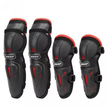 4 шт. мотоциклетные наколенники, налокотники, регулируемые наколенники, защитные налокотники для взрослых красный