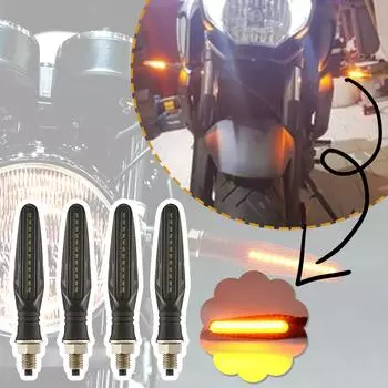 4 шт. мотоциклетные указатели поворота, режим потока, указатели поворота, индикаторы 12 В чёрный